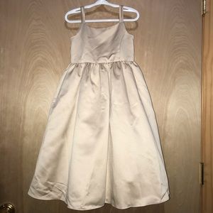 David’s Bridal Formal Satin Champagne Dress Size 4